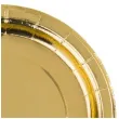 talerzyki papierowe metaliczne zloto czakos 18 cm 6 szt