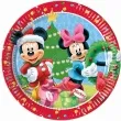 talerzyki papierowe mickey christmas 23 cm 8 szt