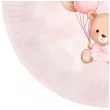talerzyki papierowe misie z balonikami rozowy jasny congee 18 cm 6 szt