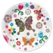 talerzyki papierowe motyle kwiaty mix maki 18 cm 8 szt