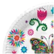 talerzyki papierowe motyle kwiaty mix maki 18 cm 8 szt
