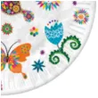 talerzyki papierowe motyle kwiaty mix maki 23 cm 8 szt