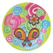 talerzyki papierowe motylek i spirale 18 cm 6 szt
