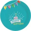talerzyki papierowe my birthday party amscan 18 cm 8 szt