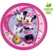 talerzyki papierowe myszka minnie i daisy rozowe procos 23 cm 8 szt