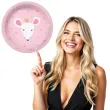talerzyki papierowe myszka w koronie paw 23 cm 10 szt