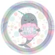 talerzyki papierowe narwhal amscan 23 cm 8 szt