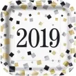 talerzyki papierowe nowy rok 2019 unique 18 cm 8 szt