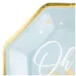 talerzyki papierowe oh baby blekitne amscan 27 cm 8 szt