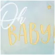 talerzyki papierowe oh baby blekitne amscan 27 cm 8 szt