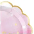 talerzyki papierowe oh baby gwiazdki i serca rozowy amscan 27 cm 8 szt