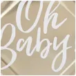talerzyki papierowe oh baby zlote ginger ray 25 cm 8 szt
