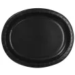talerzyki papierowe oval classic czarne 30 cm 8 szt