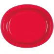 talerzyki papierowe oval classic czerwone 30 cm 8 szt