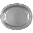 talerzyki papierowe oval classic srebrne 30 cm 8 szt