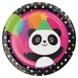 talerzyki papierowe panda z balonami creative converting 23 cm 8 szt