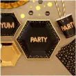 talerzyki papierowe party glitz glamour czarno zlote neviti 20 cm 8 szt