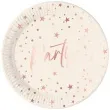 talerzyki papierowe party gwiazdki rose gold procos 23 cm 8 szt