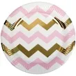 talerzyki papierowe pattern works plate pink chevron neviti 23 cm 8 szt