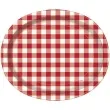 talerzyki papierowe piknikowa krata owal unique 30 cm 8 szt