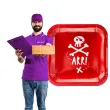 talerzyki papierowe piraci czerwony partydeco 20 cm 6 szt