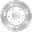 talerzyki papierowe platki sniegu amscan 18 cm 8 szt