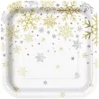 talerzyki papierowe platki sniegu unique 18 cm 8 szt