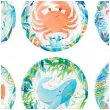 talerzyki papierowe podwodne zwierzeta ocean partypal 18 cm 6 szt