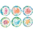 talerzyki papierowe podwodne zwierzeta ocean partypal 18 cm 6 szt