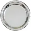 talerzyki papierowe premium metalic unique srebrne metaliczne 23 cm 8 szt