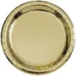talerzyki papierowe premium metalic unique zlote metaliczne 18 cm 8 szt