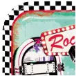 talerzyki papierowe rock and roll 23cm 6szt