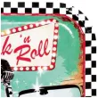 talerzyki papierowe rock and roll 23cm 6szt