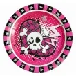 talerzyki papierowe rockowe piratki 23 cm 6 szt
