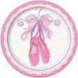 talerzyki papierowe rozowe baletki unique 18 cm 8 szt