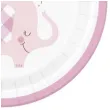 talerzyki papierowe rozowy slonik kolorowe godan 18 cm 8 szt