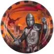 talerzyki papierowe rycerze amscan 23 cm 8 szt
