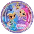 talerzyki papierowe shimmer shine 18 cm 8 szt