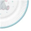 talerzyki papierowe slonik z balonem blekitny maki 18 cm 8 szt