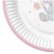 talerzyki papierowe slonik z balonem rozowy jasny maki 23 cm 8 szt