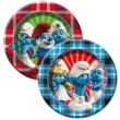 talerzyki papierowe smerfy 23 cm 8 szt