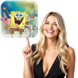 talerzyki papierowe spongebob kwadratowe amscan 23 cm 8 szt