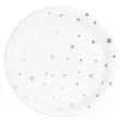 talerzyki papierowe srebrne gwiazdki biale partypal 18 cm 6 szt