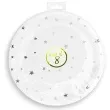 talerzyki papierowe srebrne gwiazdki biale partypal 18 cm 6 szt