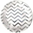 talerzyki papierowe srebrne zygzaki top ten 24 cm 6 szt
