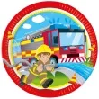 talerzyki papierowe strazak straz pozarna firefighters procos 23 cm 8 szt