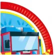 talerzyki papierowe strazak straz pozarna firefighters procos 23 cm 8 szt