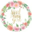 talerzyki papierowe sweet baby girl amscan 27 cm 8 szt