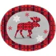 talerzyki papierowe swiateczny renifer owal unique 30 cm 8 szt