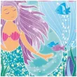 talerzyki papierowe syrenka mermaid niebieskie unique 23 cm 8 szt